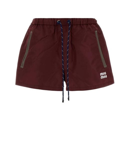 Miu Miu Red Pantaloni