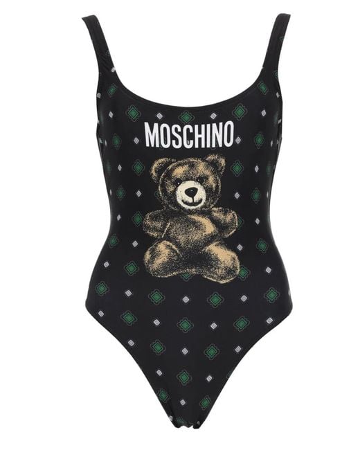 Moschino Black "Teddy" One Piece Swimsuit