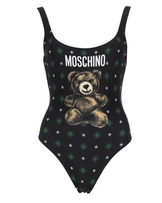 Moschino Couture Black Teddy One Piece Swimsuit