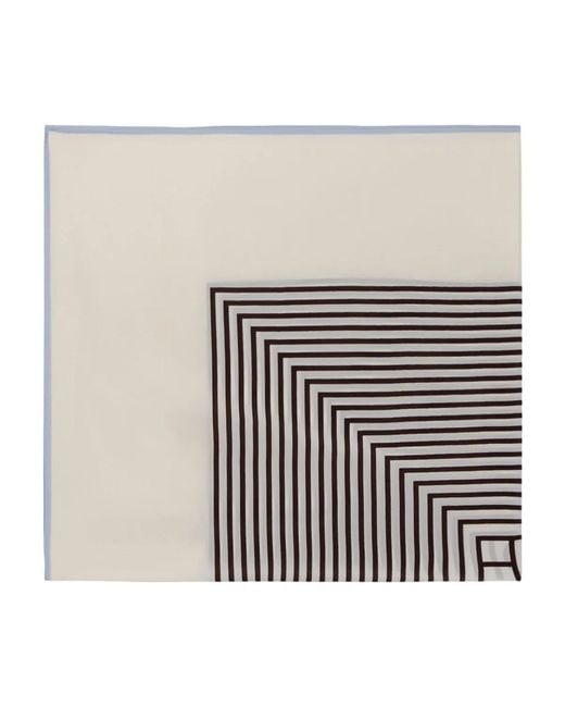 Totême  Metallic Silk Macadamia Scarf With Geometric Pattern