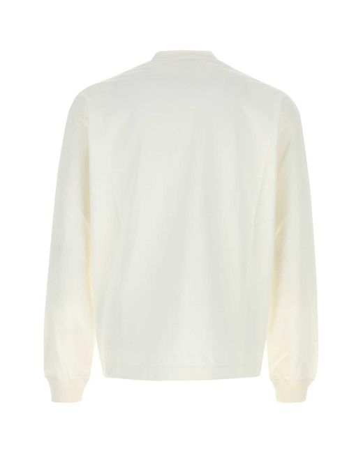 Prada White Cotton Sweatshirt for men