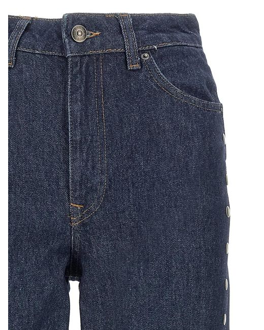 ROTATE BIRGER CHRISTENSEN Blue 'Denim Buttoned' Jeans