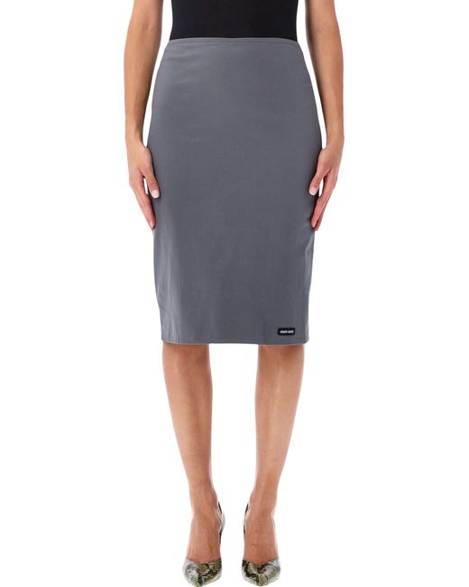 Miu Miu Black Stretch Poplin Skirt
