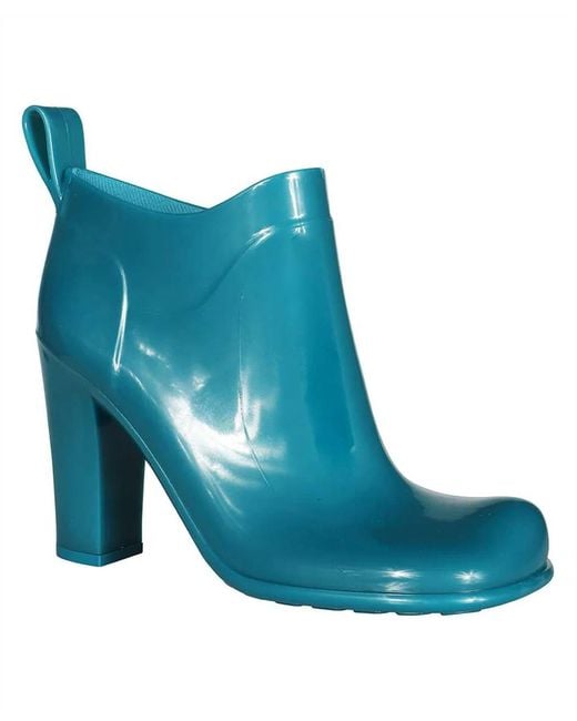 Bottega Veneta Blue Shine Rubber Boots
