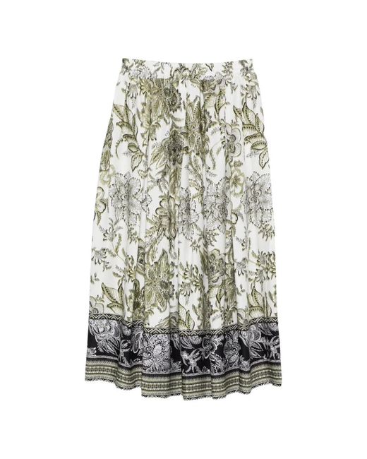 Fay White Viscose Skirt