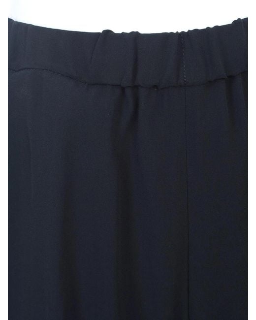 Dries Van Noten Black Satin Pants Elastic W/Slim Bottom