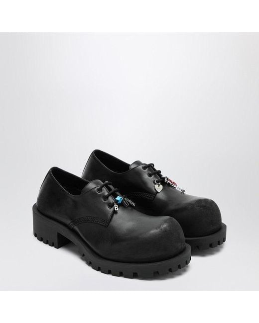 Balenciaga Black Leather Derby Hummer for men
