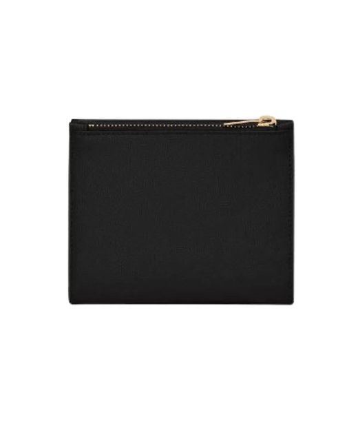 Saint Laurent Black Uptown Compact Wallet