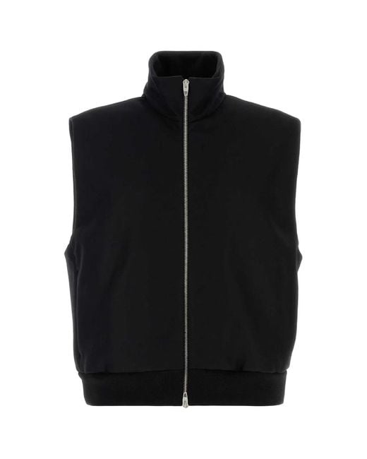 Jil Sander Black Wool Vest for men