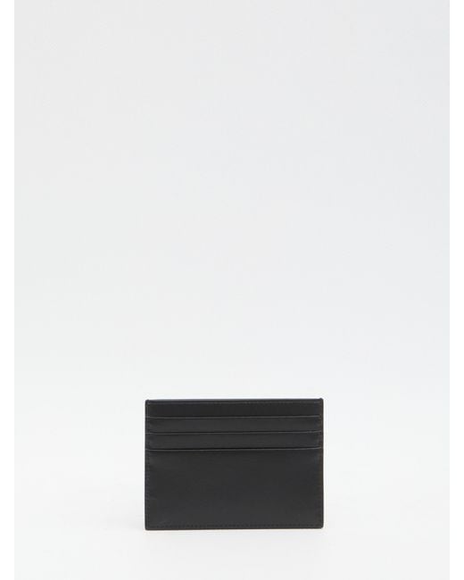 Céline White Triomphe-Plaque Card Holder