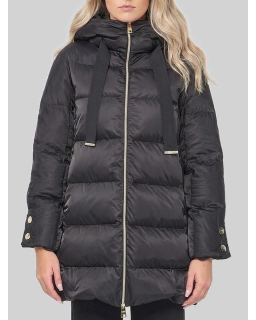 Herno Black A-Shape Puffer Jacket