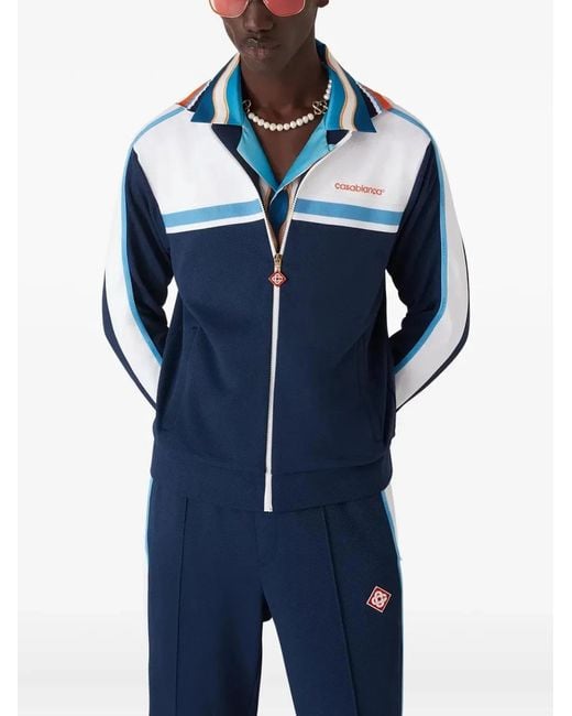 Casablanca Blue Track Pants With Side Stripe for men