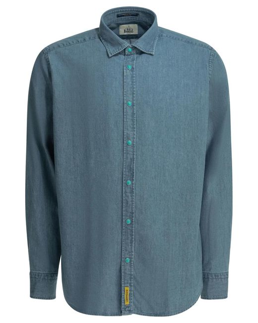 B.D. Baggies Blue Kim Cotton Shirt for men