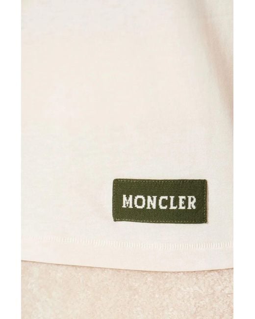 Moncler White Cotton Ss T-Shirt