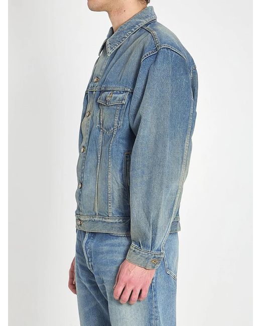 Saint Laurent Blue Trucker Jacket for men