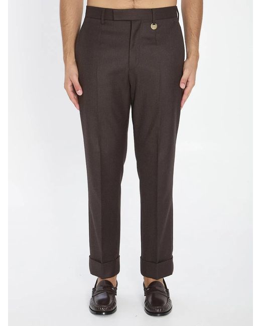 Burberry Gray Tailored Wool Trousers for men