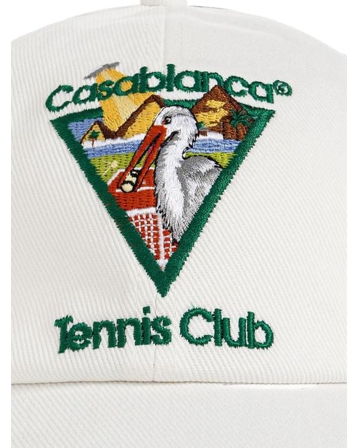 Casablanca White Tennis Club Baseball Cap for men