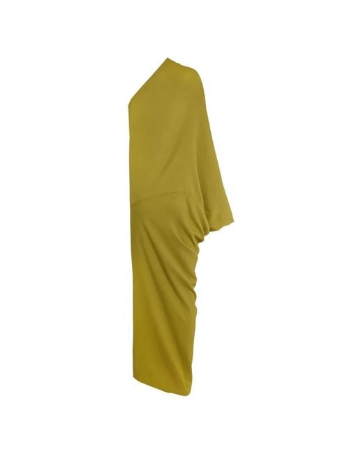 Cortana Yellow Delore Silk Long Dress