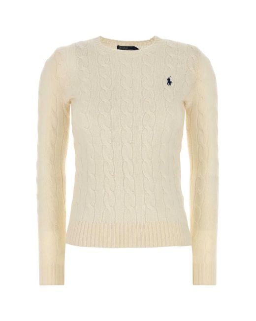 Polo Ralph Lauren White Julianna-Long Sleeve-Pullover