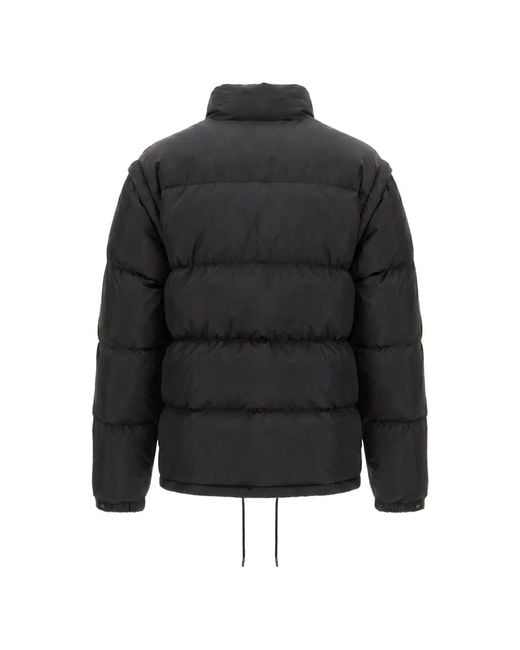 Prada Black Re-Nylon Short Down Jacket for men