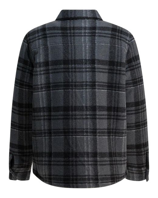 Vince Black Check Overshirt Jacket for men