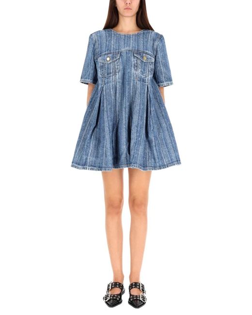 Ganni Blue Denim Dress
