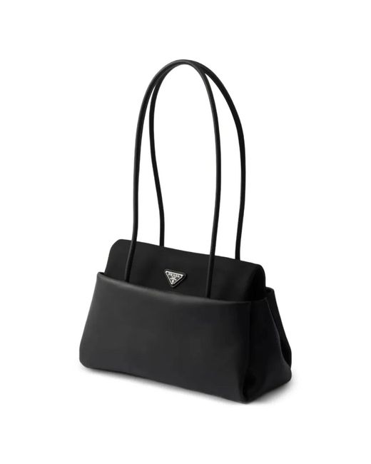Prada Black Leather Medium Passage Shoulder Bag