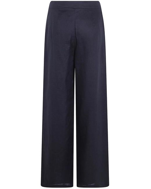 Max Mara Blue "Tapioca" Linen Classic Trousers