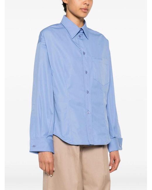 Balenciaga Blue Light Cotton Shirt