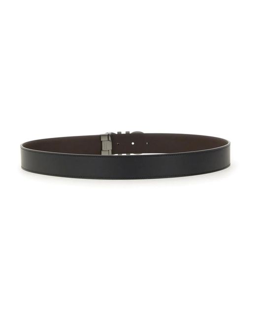 Ferragamo Black Cintura Reversibile Gancini for men