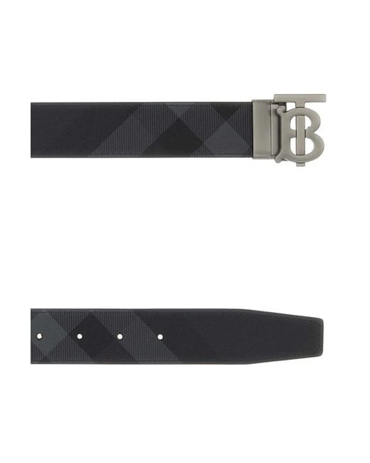 Burberry Black 35Mm Reversible Plaque Belt For for men