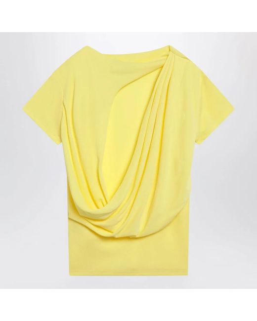 Jacquemus Yellow Mistral Draped T-Shirt