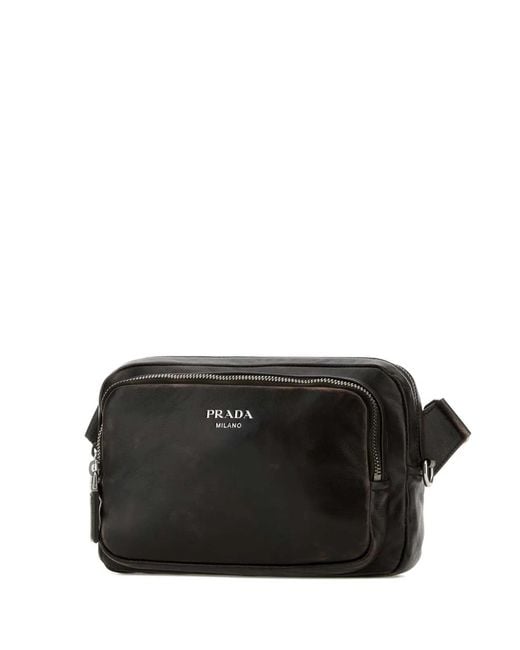 Prada Black Dark Nappa Leather Crossbody Bag for men