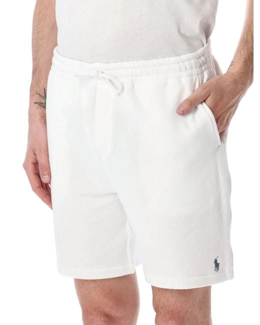 Polo Ralph Lauren White Loop Back Short for men