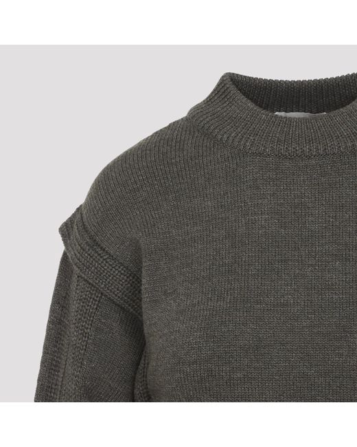 Alberta Ferretti Gray Wool Sweater