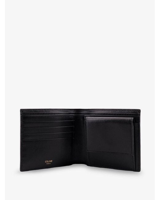 Céline Black Triomphe Canvas Bi-Fold Wallet for men