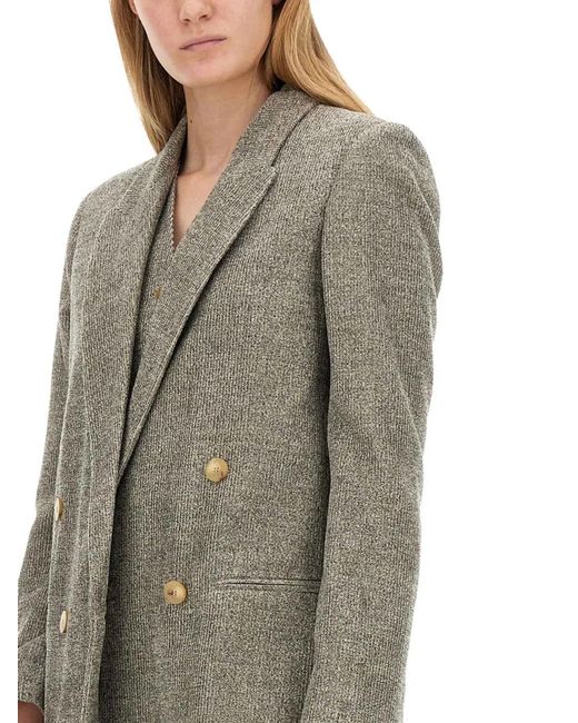 Alysi Gray Double-Breasted Jacket
