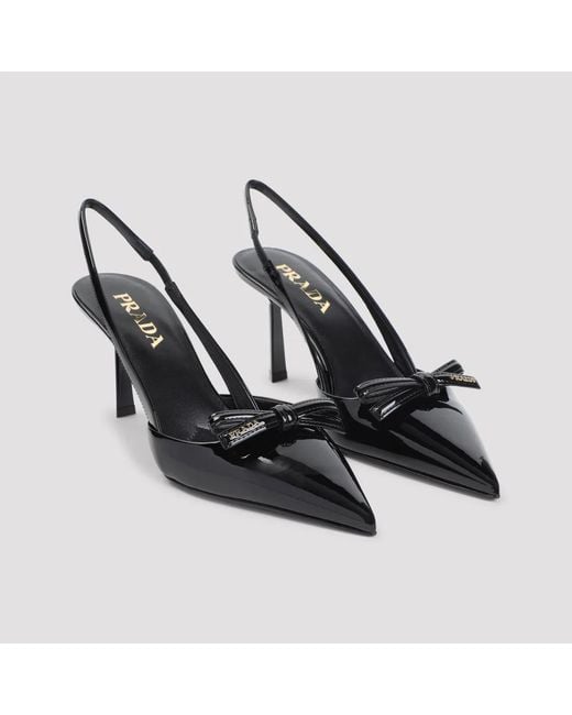 Prada Black Calf Leather Pumps