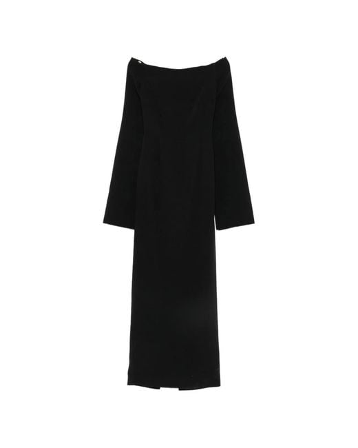 Solace London Black Marcella Maxi Dress
