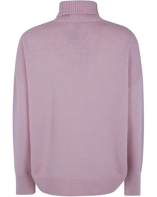 Mrz Purple Turtleneck Oversized Sweater