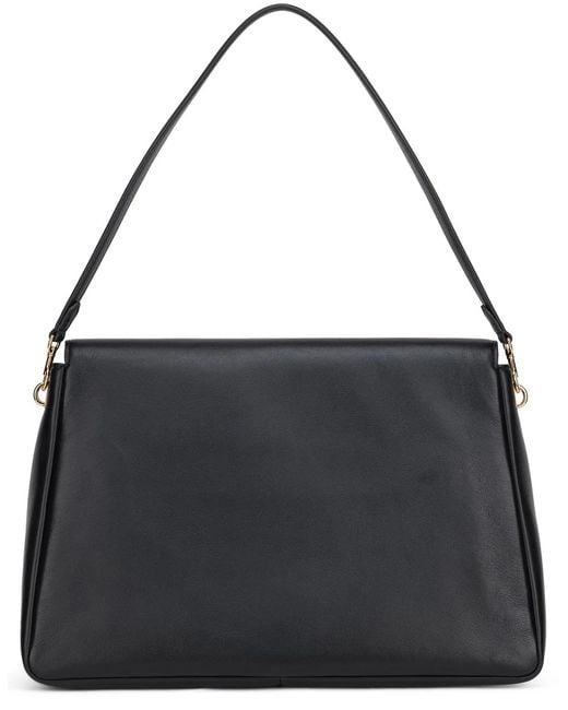 Tory Burch Black Charlie Large Leather Shoulder Bag