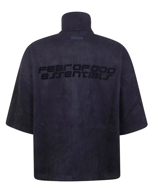 Fear Of God Blue "High Neck 3/4 Sleeve" Jacket for men