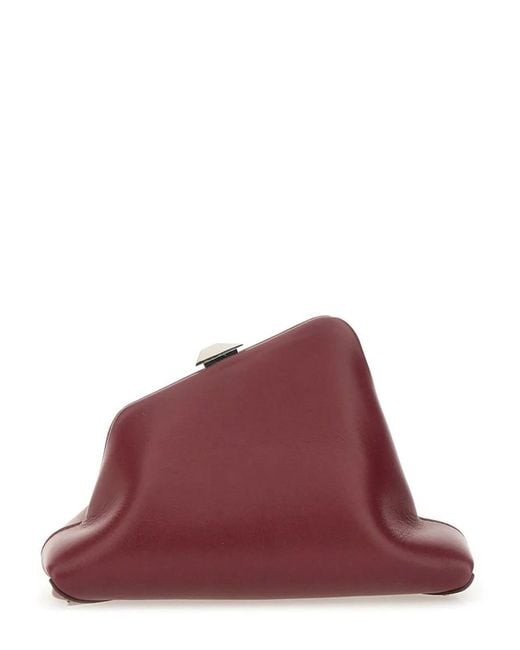 The Attico Red Clutch Day Off Small
