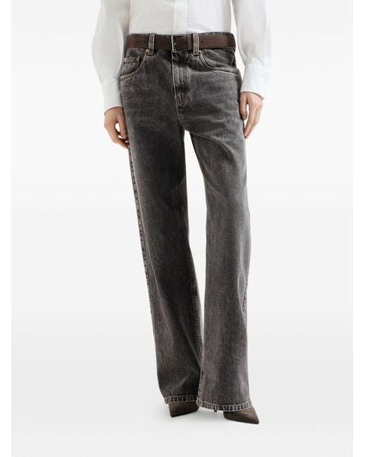 Brunello Cucinelli Gray Relaxed Denim Trousers