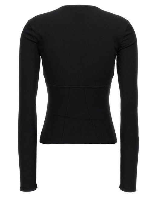 Nensi Dojaka Black Bustier' Top