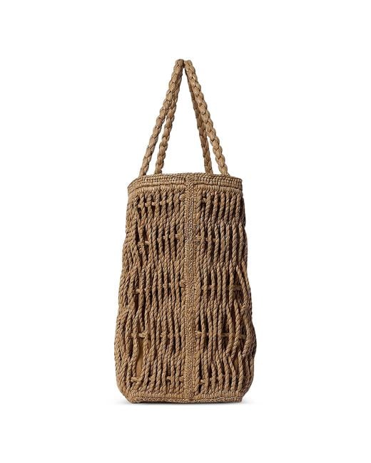The Row Brown Raffia Georgica Shopping Bag