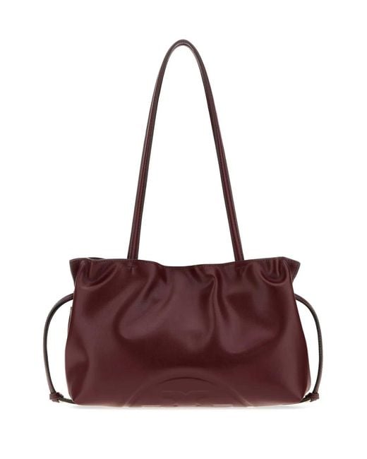 Tory Burch Purple Ella Recycled Drawstring Small Tote