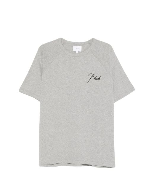 Rhude Gray Classique Raglan Tee for men
