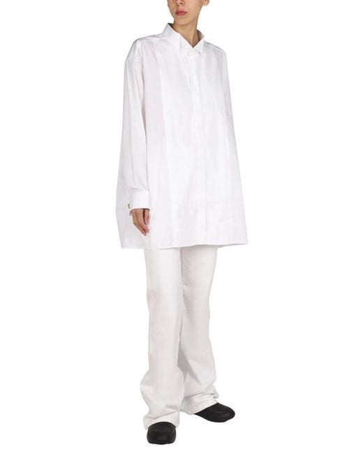 Raf Simons White Logo Patch Shirt