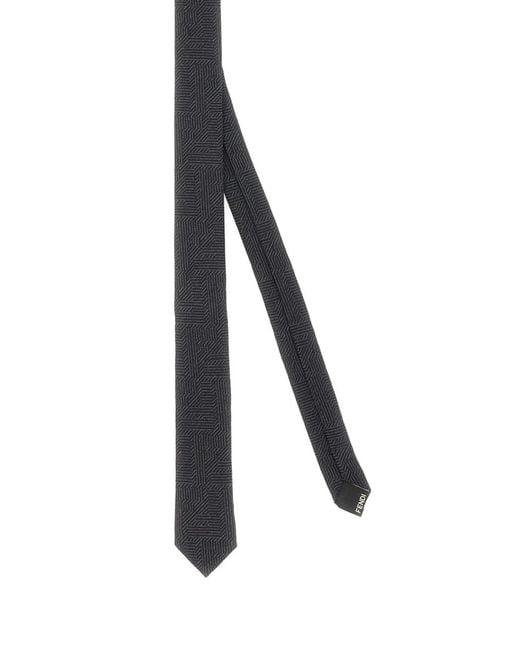 Fendi White Wool Tie for men